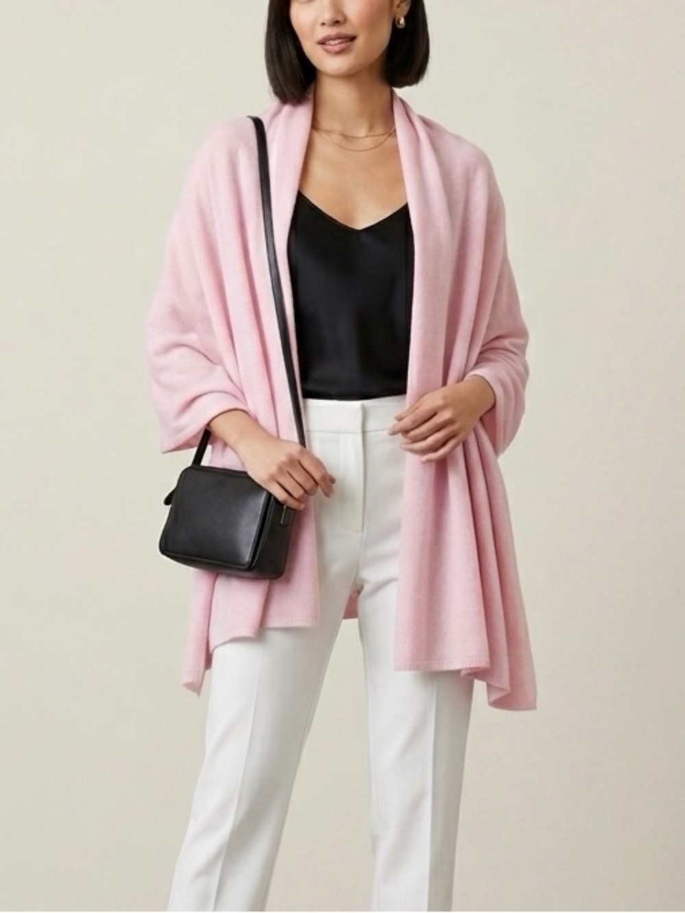 Chico's 100% Cashmere Wrap in Blushed Pink